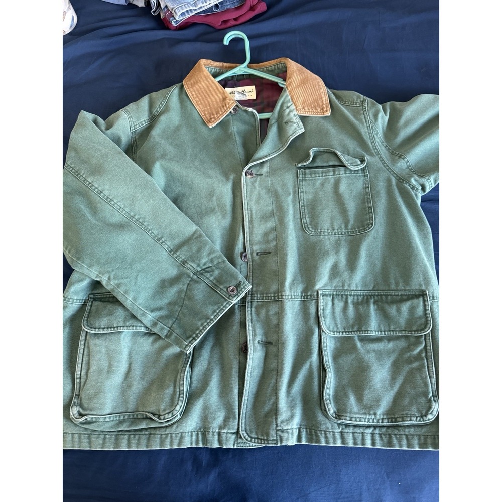 Vintage? Eddie Bauer Canvas Jacket XL Corduroy Collar
